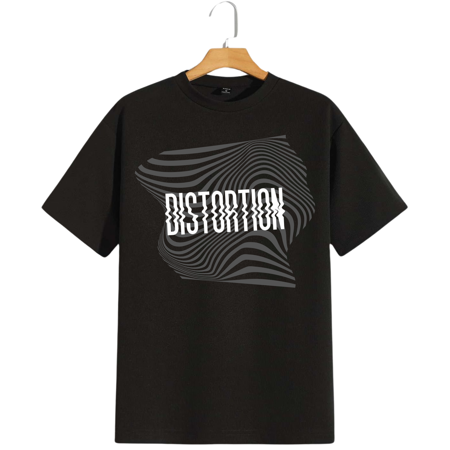 Distortion Wave Graphic T-Shirt