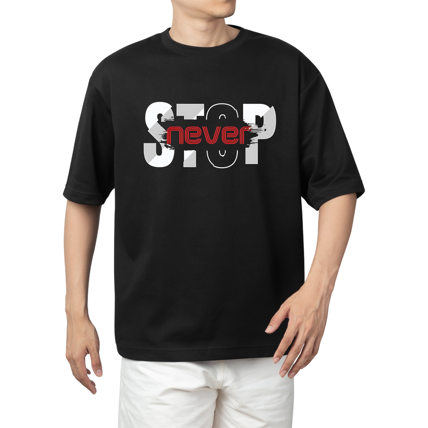Never Stop Motivational T-Shirt