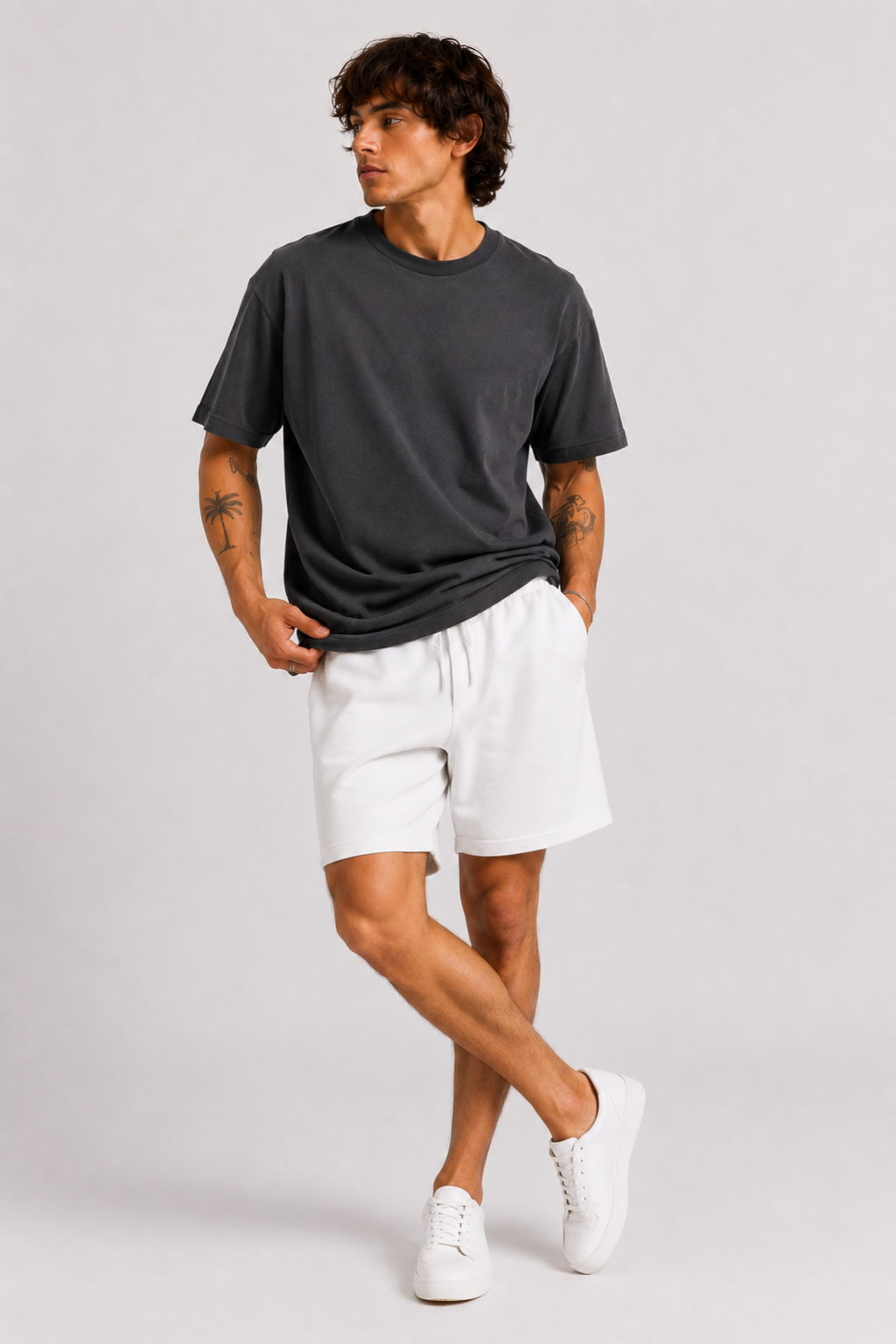 white shorts