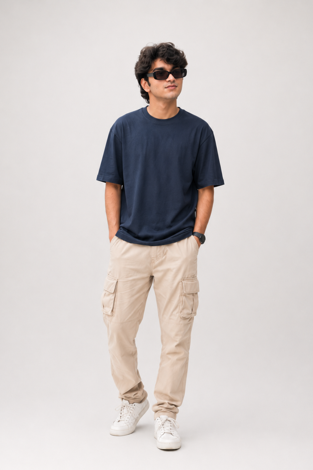 Navy Oversized