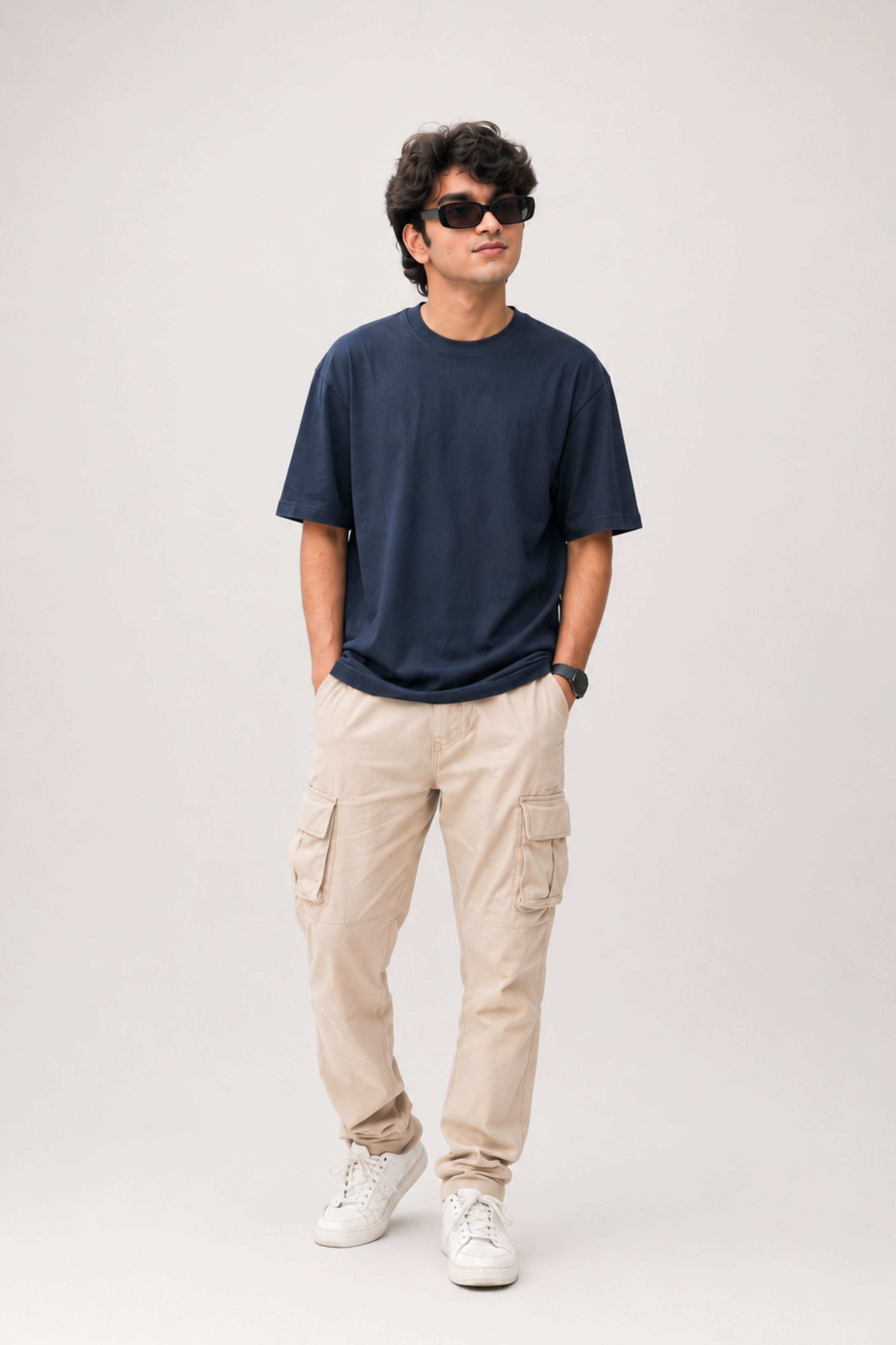 Navy Oversized