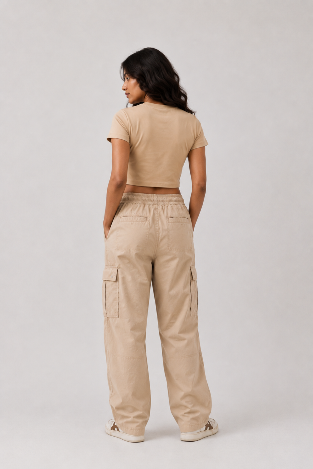 light brown crop tees