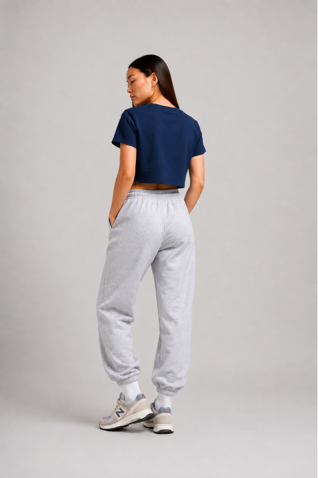 navy crop tees