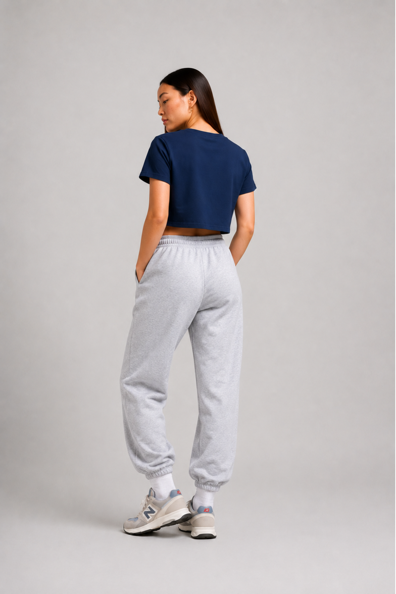 navy crop tees