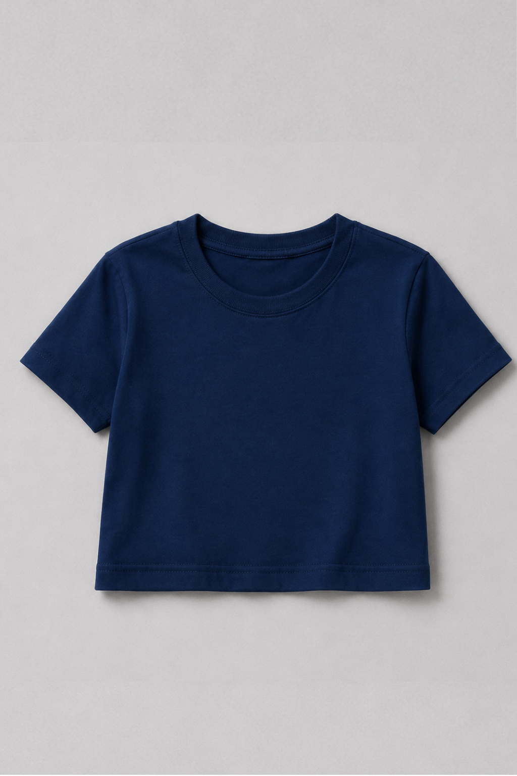 navy crop tees