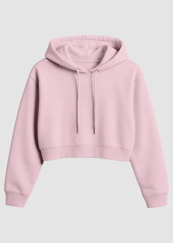 pink cropped hoodie