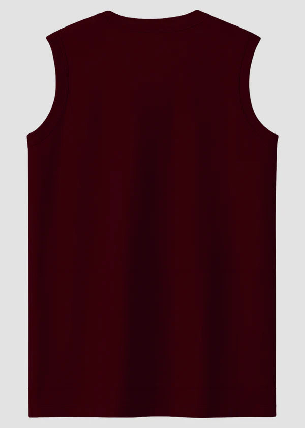 Maroon sleeveless