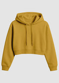 yellow cropped hoodie