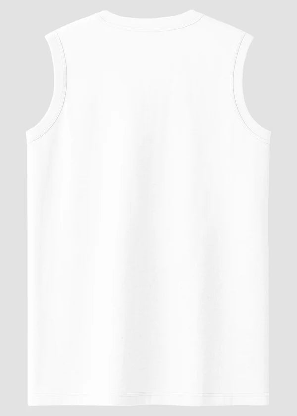 White sleeveless men