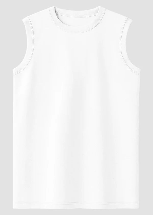 White sleeveless men